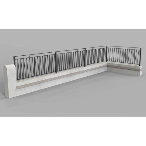 Oakhampton - Balustrade - Handrail - attached to side of steps