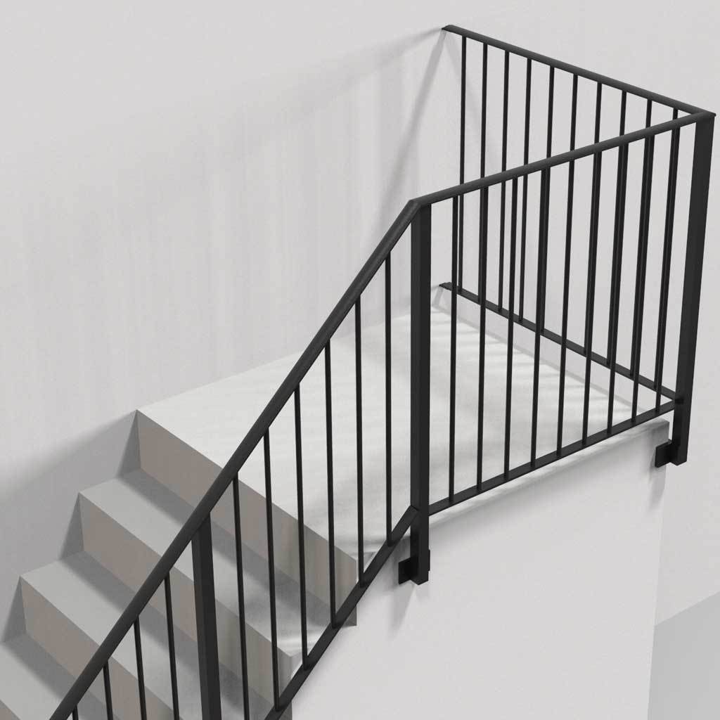 Oakhampton - Balustrade - Handrail - attached to side of steps