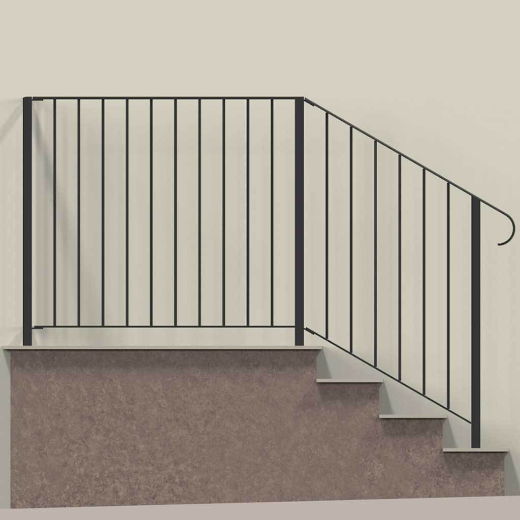Tiverton - Balustrade - On Steps - Handrail