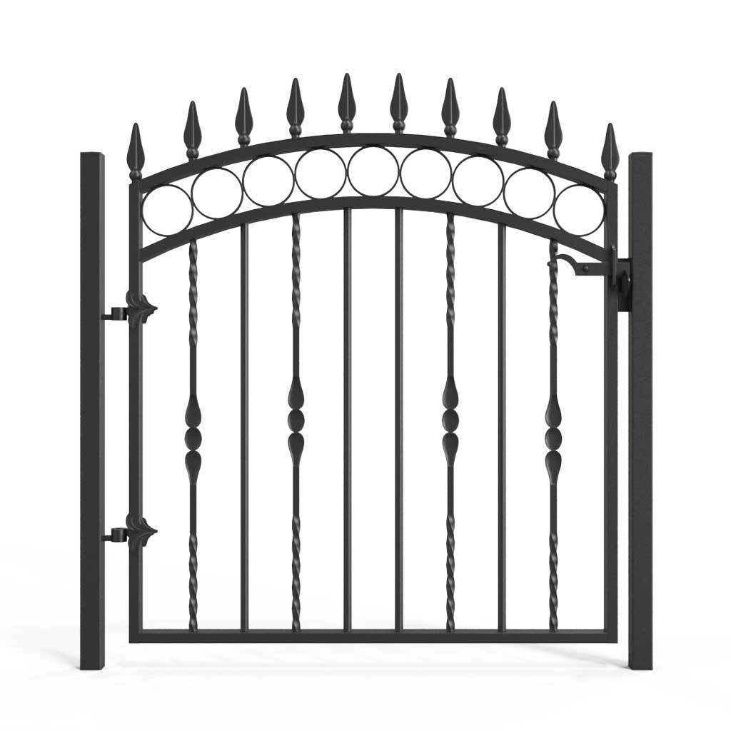 Garden Gate - Bristol - Style 5 -  Wrought Iron Metal Garden Side Gate With Latch