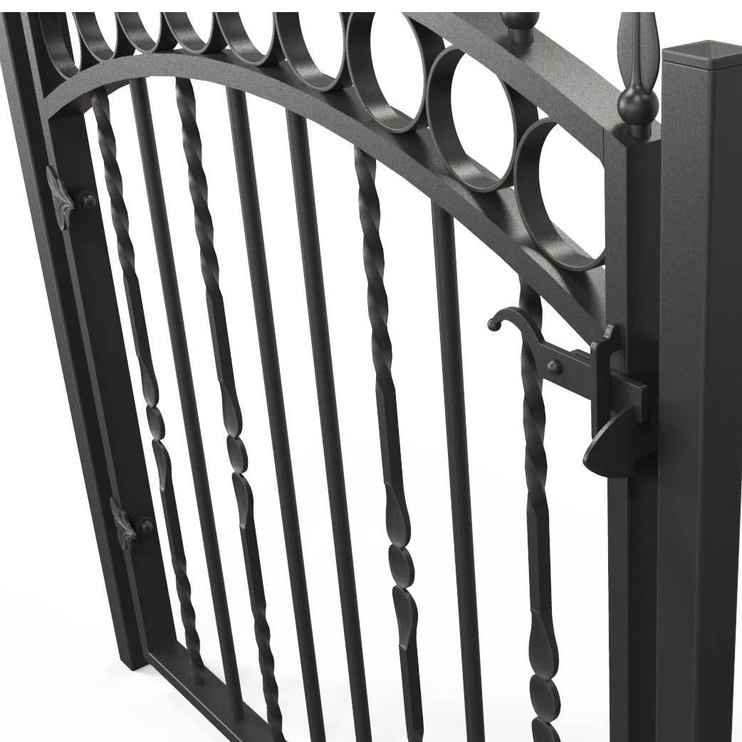 Garden Gate - Bristol - Style 5 -  Wrought Iron Metal Garden Side Gate With Latch