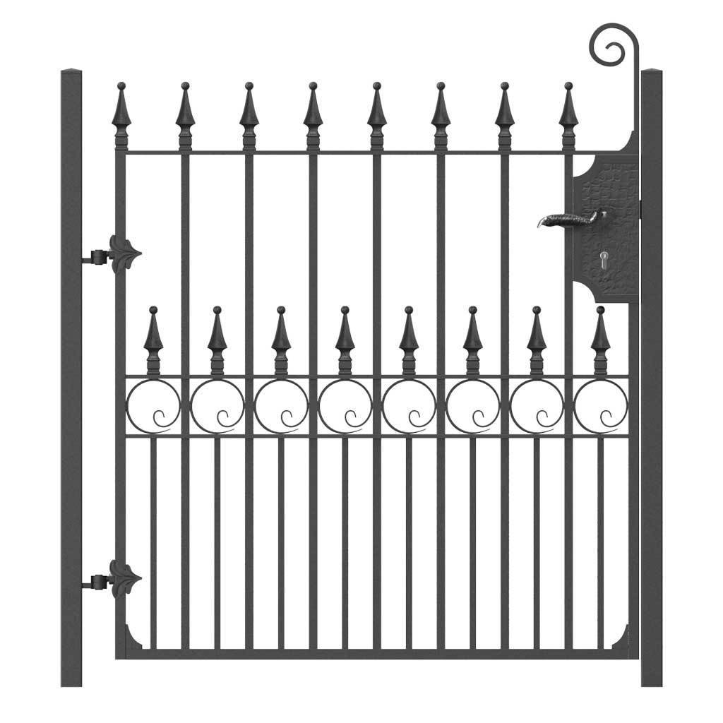 Garden Gate - Exeter - Style 4 -  Garden Side Gate With Decorative Lock