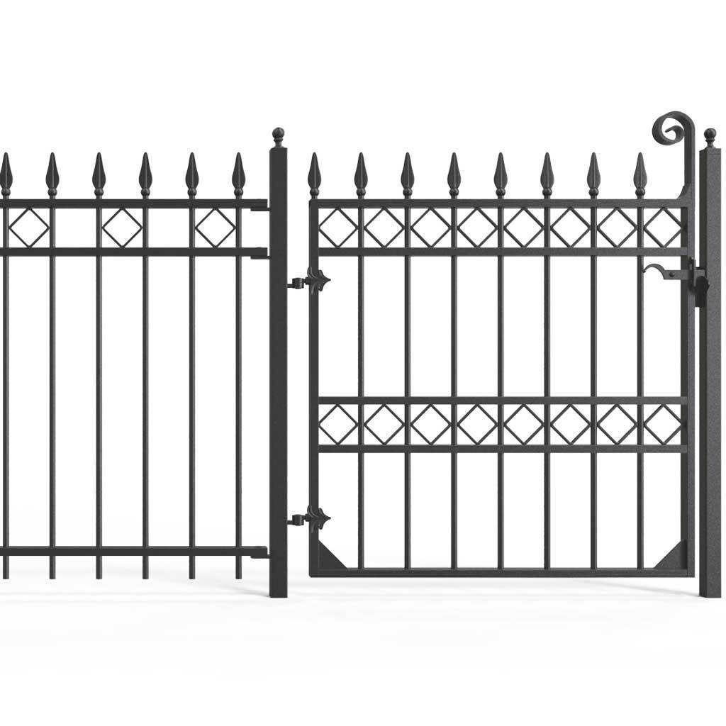 Garden Gate - London - Style 3 -  Garden Side Gate With Decorative Lock