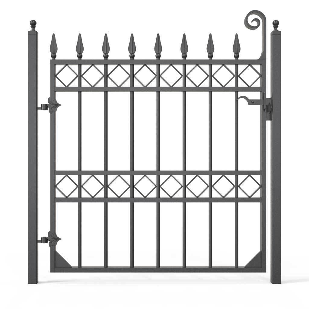 Garden Gate - London - Style 3 -  Garden Side Gate With Decorative Lock