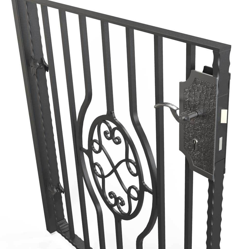 Garden Gate - Newquay - Style 9B -  Garden Side Gate With Decorative Lock