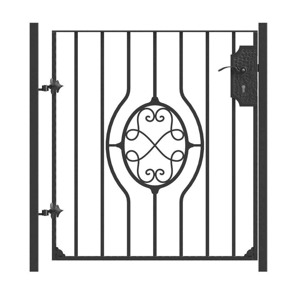 Garden Gate - Newquay - Style 9B -  Garden Side Gate With Decorative Lock
