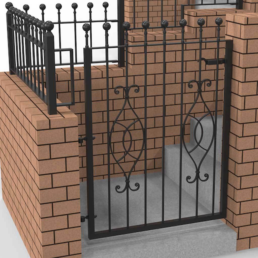 Putney - Style 8B -  Garden side gate with latch