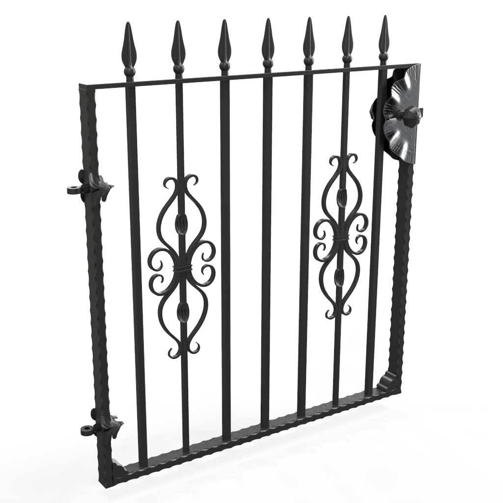 Garden Gate - St Albans - Style 7A -  Garden Side Gate With Decorative Latch