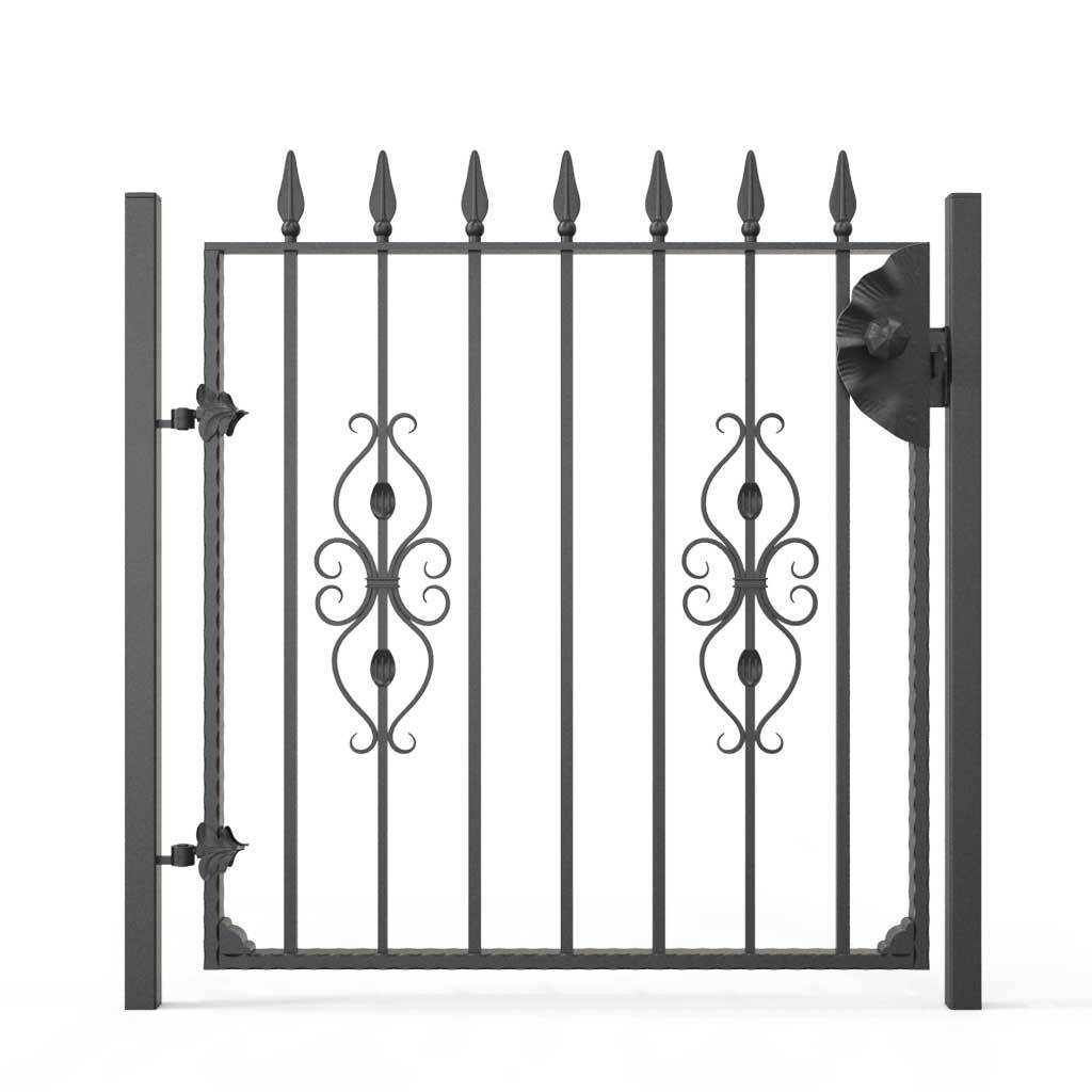 Garden Gate - St Albans - Style 7A -  Garden Side Gate With Decorative Latch