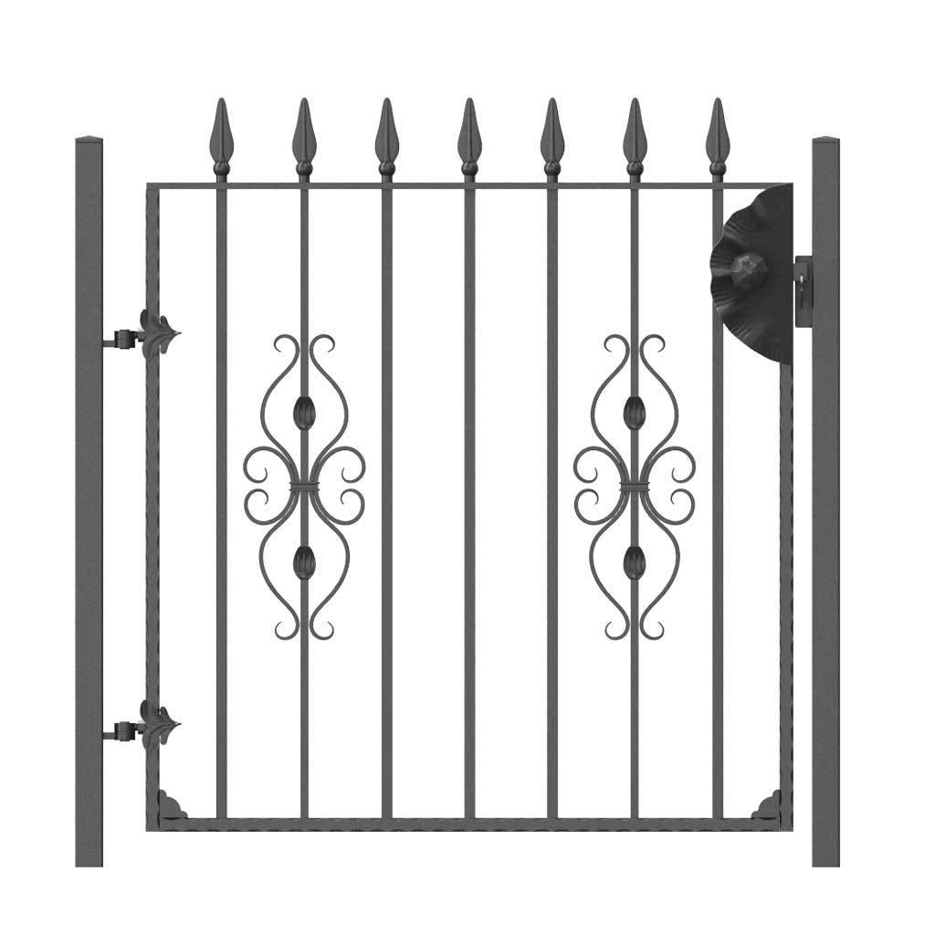 Garden Gate - St Albans - Style 7A -  Garden Side Gate With Decorative Latch