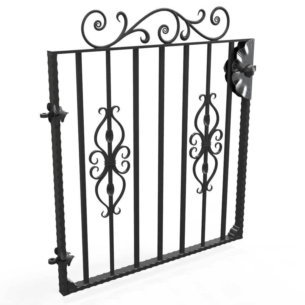 Garden Gate - St Albans - Style 7B -  Garden Side Gate With Decorative Topper And Latch