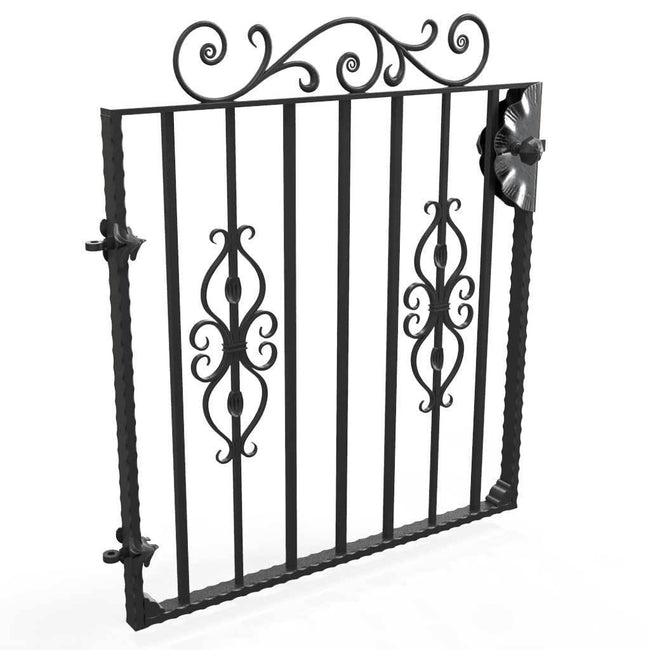 Garden Gate - St Albans - Style 7B -  Garden Side Gate With Decorative Topper And Latch