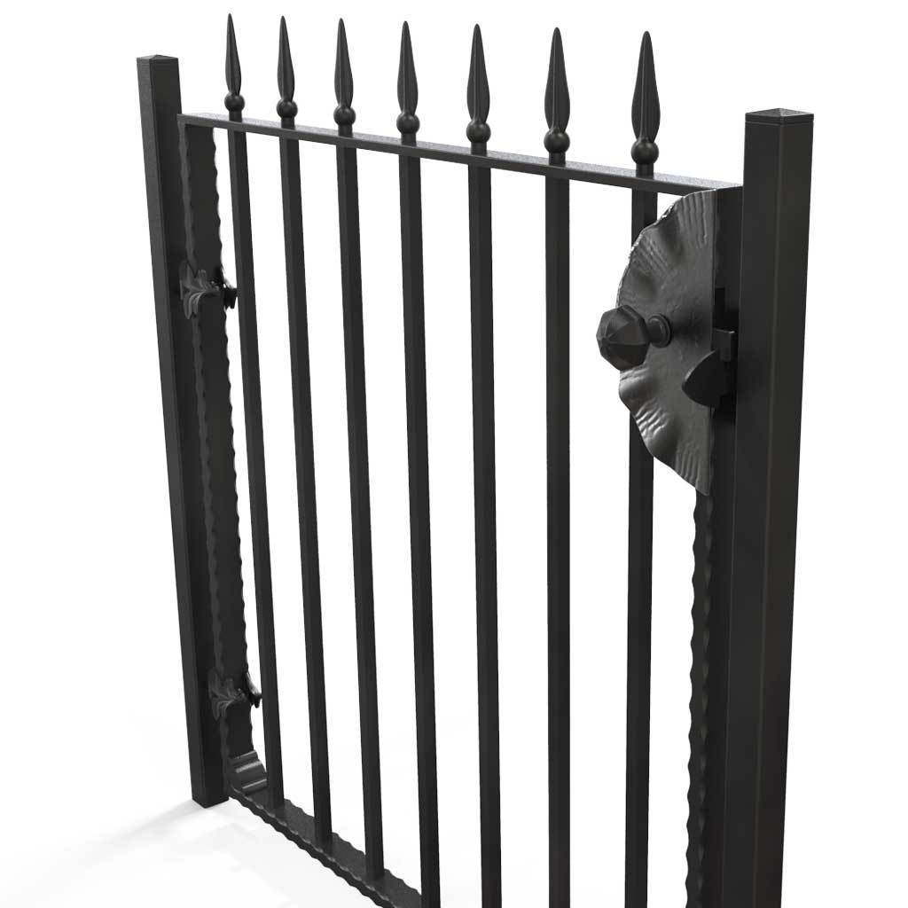 Garden Gate - St Albans - Style 7C -  Garden Side Gate With Decorative Latch