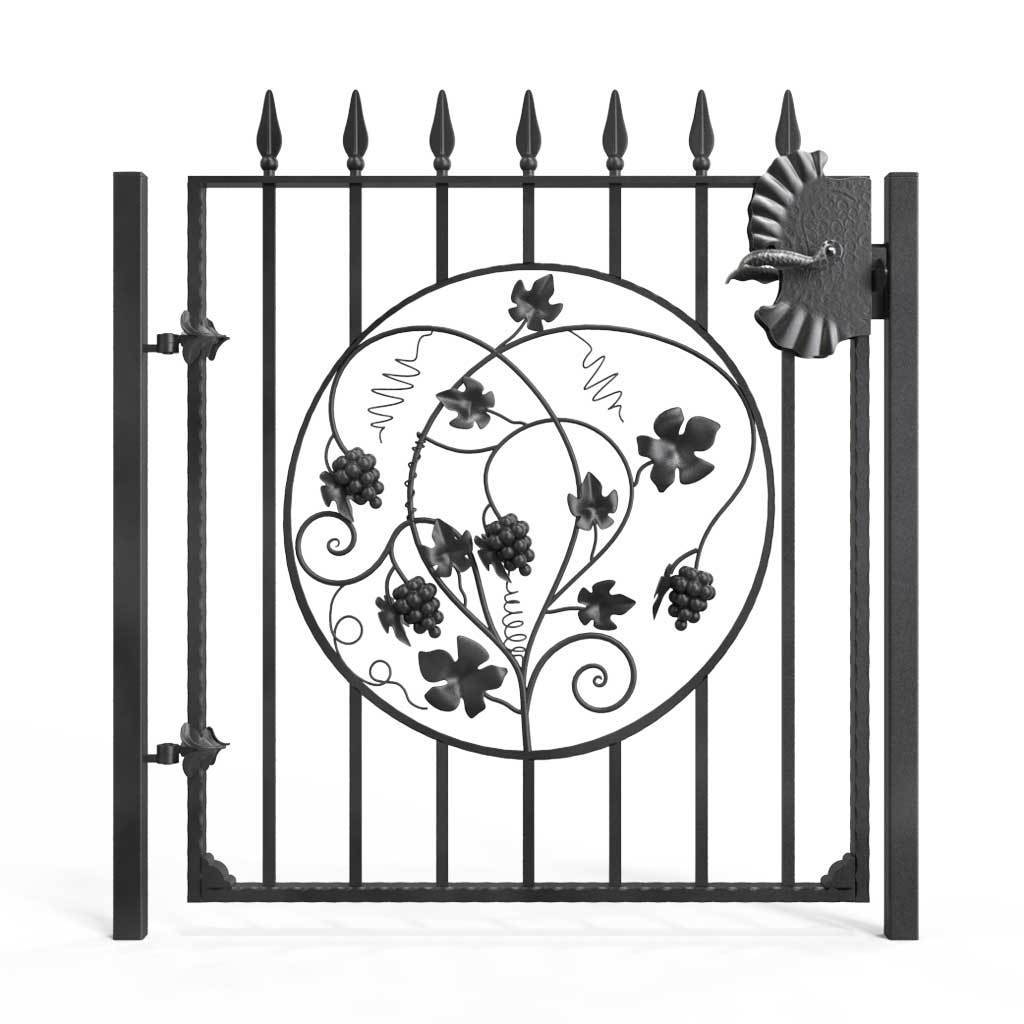 Garden Gate - St Albans - Style 7D -  Garden Side Gate With Decorative Panel And Lock