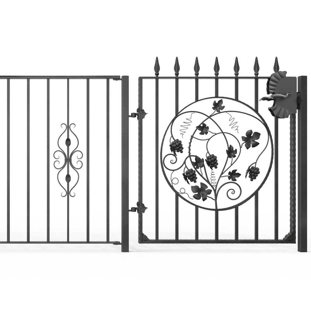 Garden Gate - St Albans - Style 7D -  Garden Side Gate With Decorative Panel And Lock