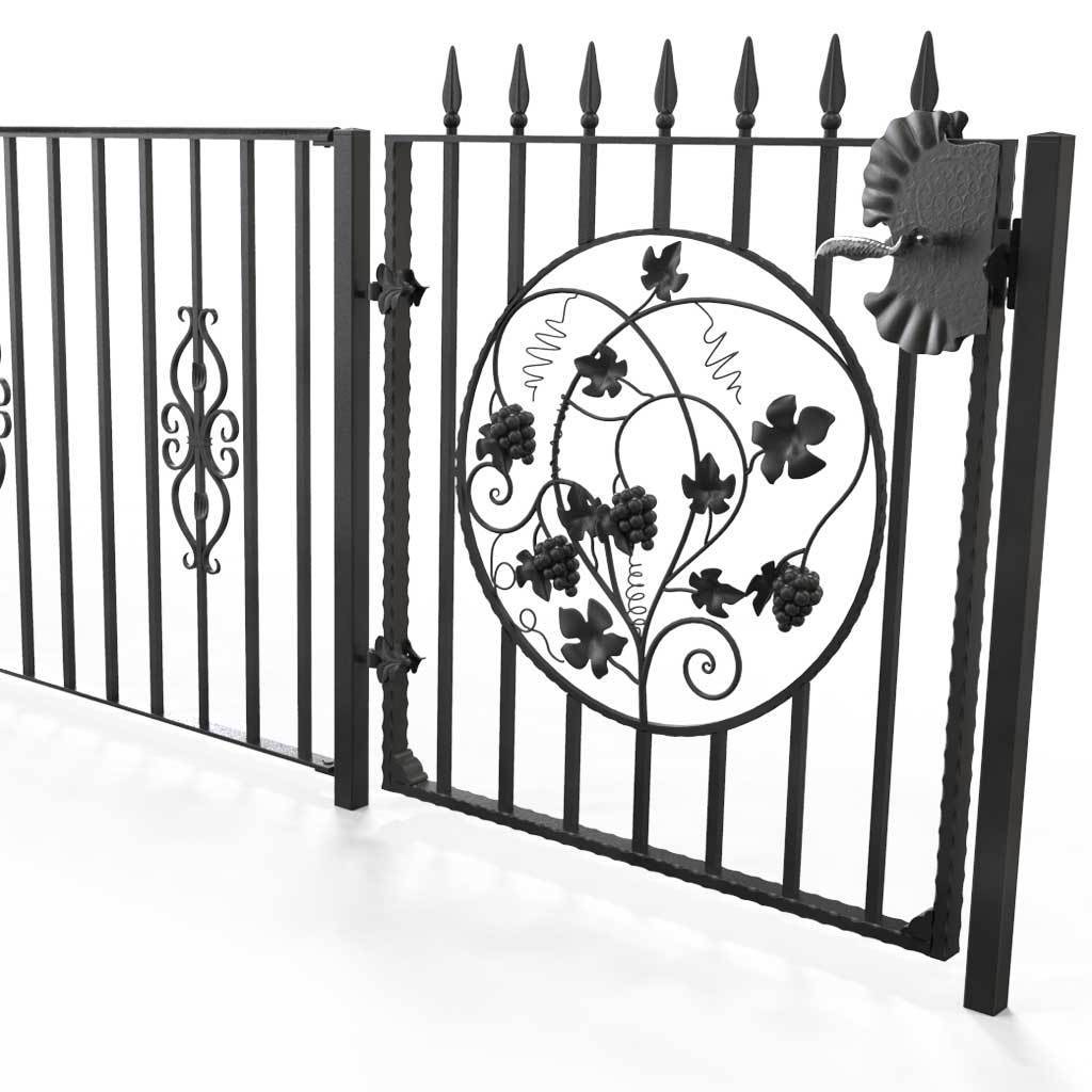 Garden Gate - St Albans - Style 7D -  Garden Side Gate With Decorative Panel And Lock