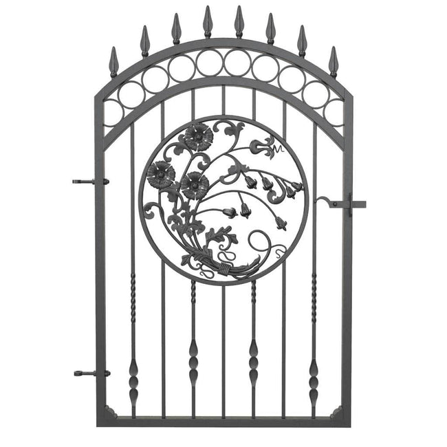 Marlow Style - Mid to tall Gate - with round of flowers panel