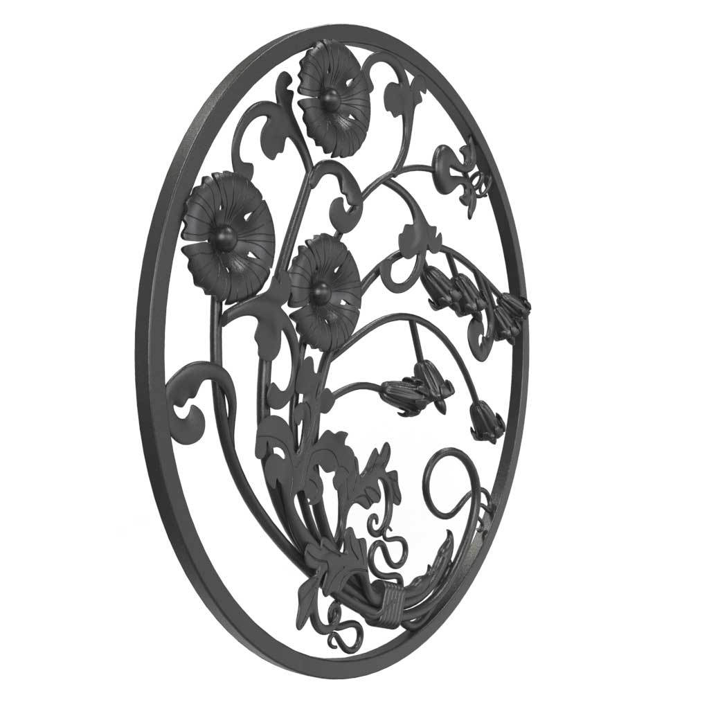 Marlow Style - Mid to tall Gate - with round of flowers panel