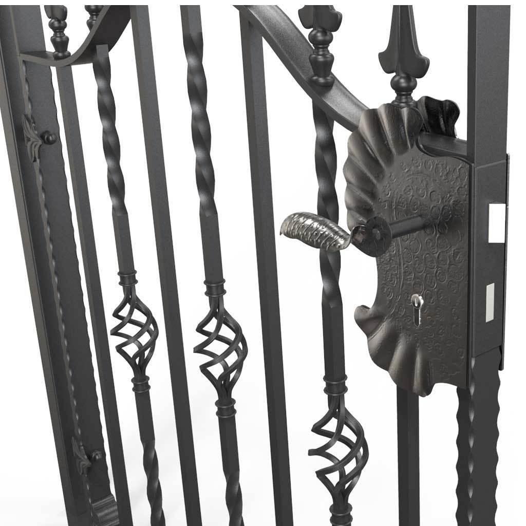 Locks & Latches - Lock - With Decorative Pie Plate Cover And Fish Scale Handle