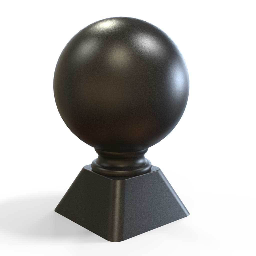 Post Tops - Post Top - Ball Top - Cast Iron - Square Base