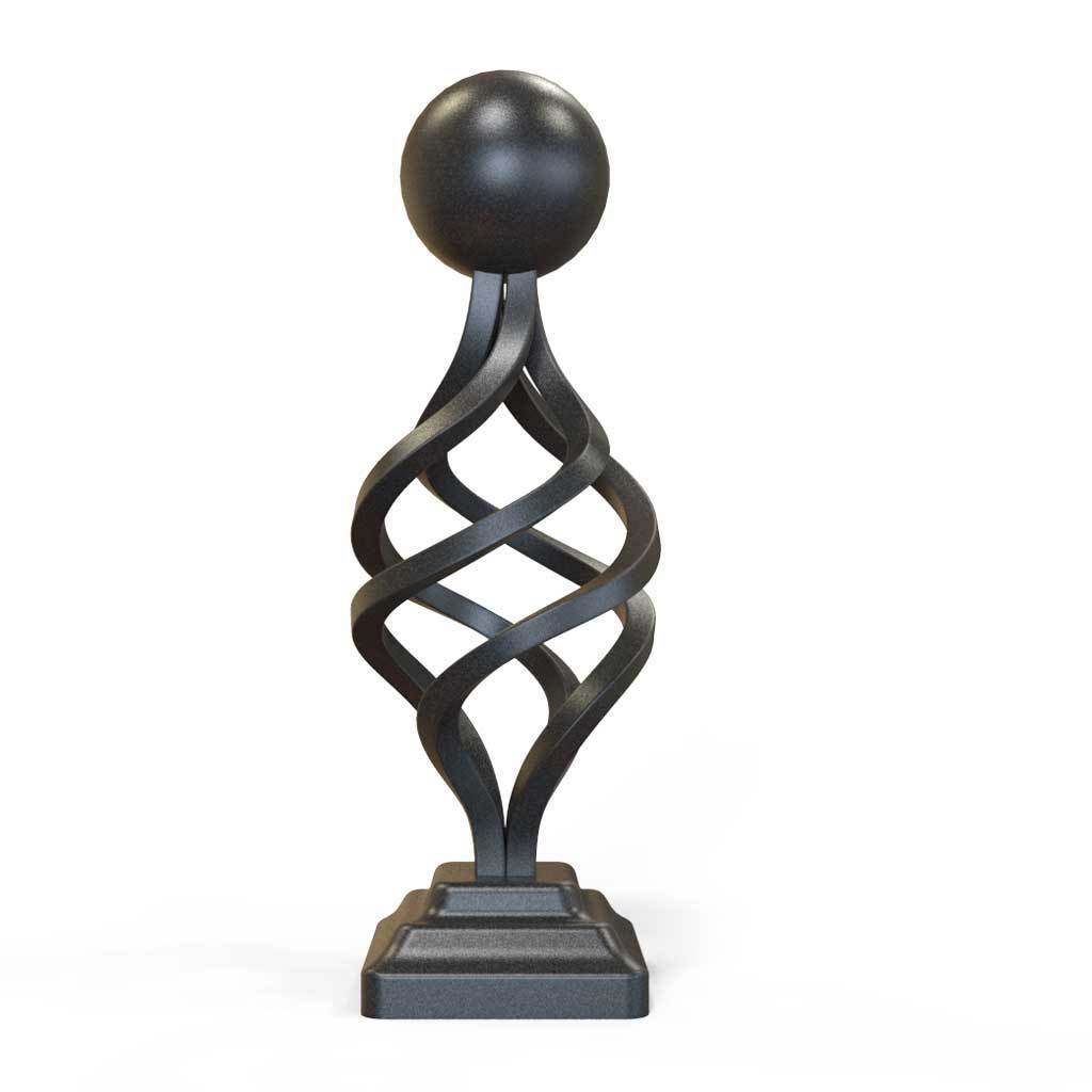 Post Tops - Post Top - Basket - Cast Iron - Square Base