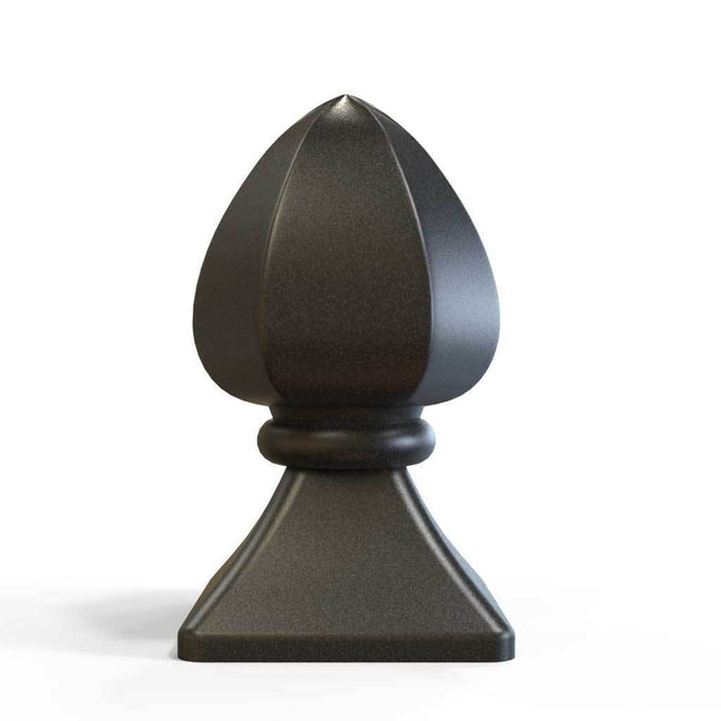 Post Tops - Post Top - Large Bud - Cast Iron - Square Base