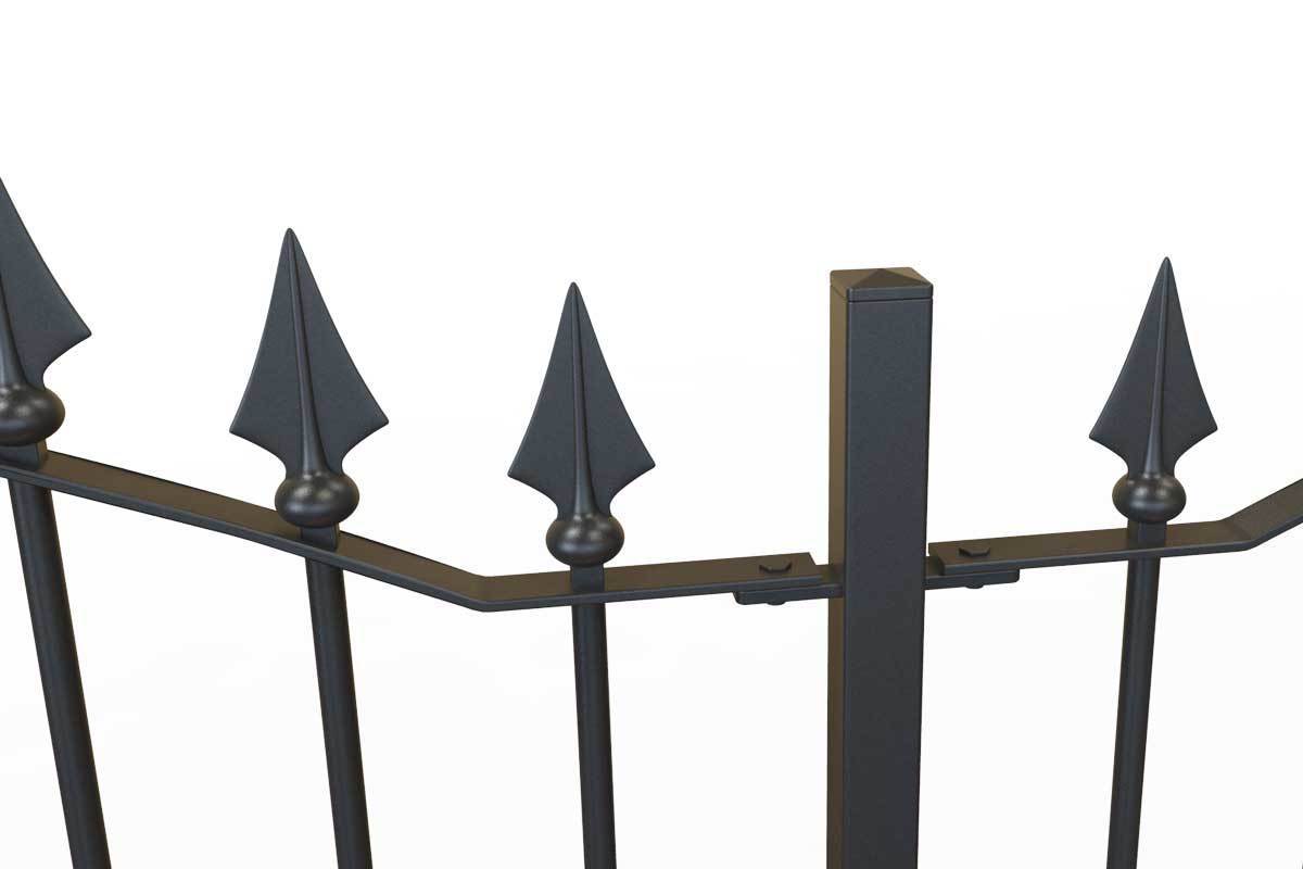 Rail Head - Rail Head - Arrow - Cast Iron - Square Base
