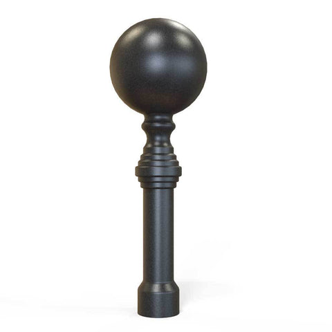 Rail Head - Blunt Arrow - Cast Iron - Round Base