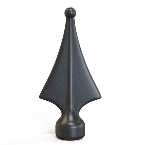 Rail Head - Fleur De Lis - square base - rounded