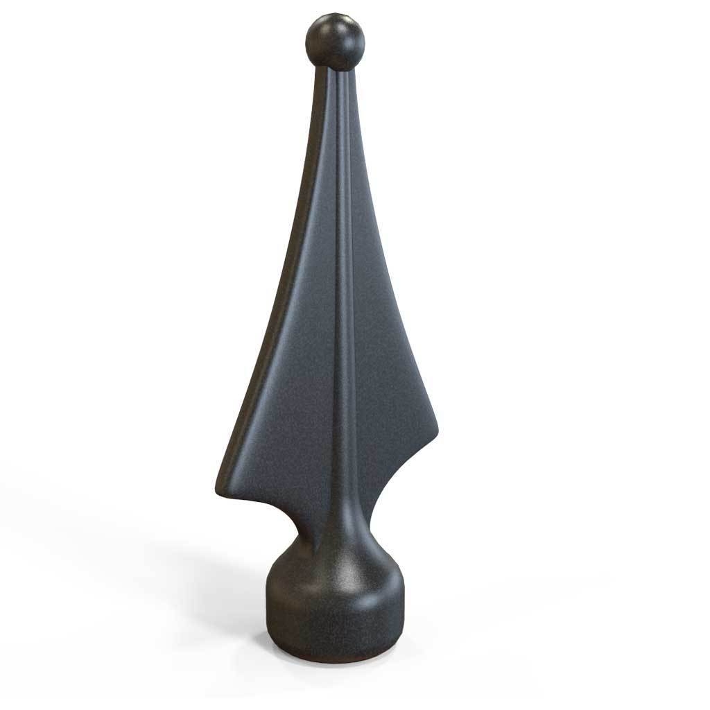 Rail Head - Rail Head - Blunt Arrow - Cast Iron - Round Base