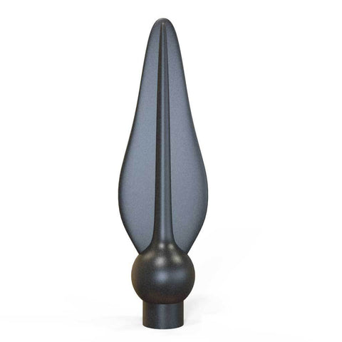 Rail Head - Blunt Arrow - Cast Iron - Round Base