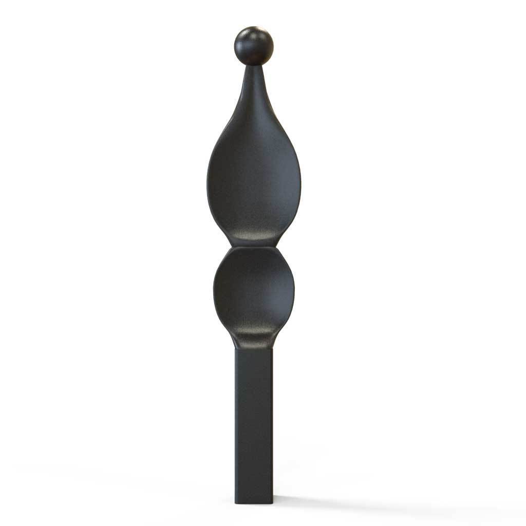 Rail Head - Rail Head - Double Match Top - Cast Iron - Square Base