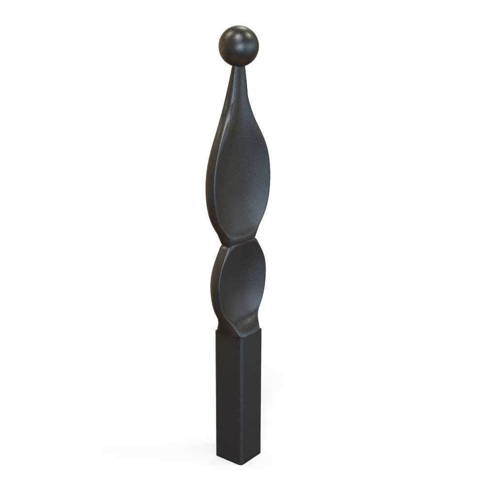 Rail Head - Rail Head - Double Match Top - Cast Iron - Square Base
