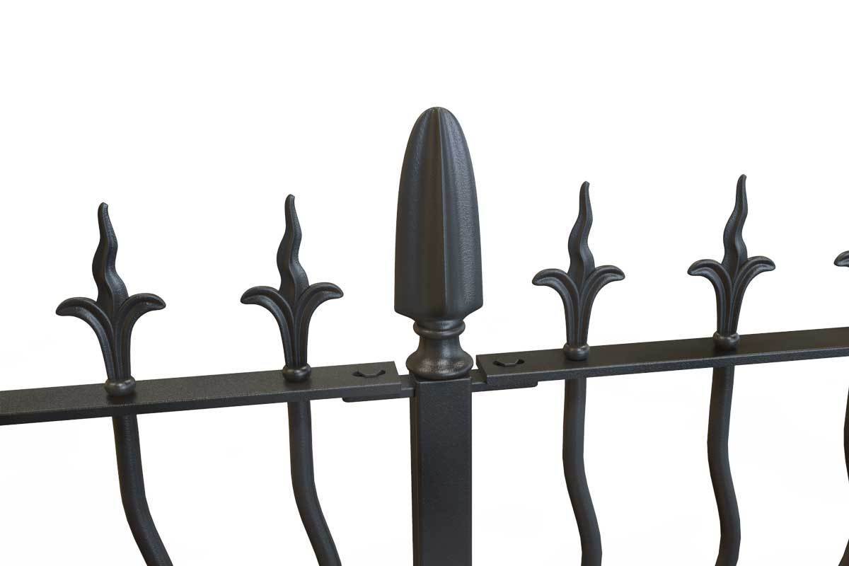 Rail Head - Rail Head - Flame Top - Cast Iron - Round Base
