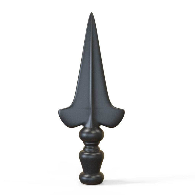 Rail Head - Rail Head - Spear Top - Cast Iron - Round Base