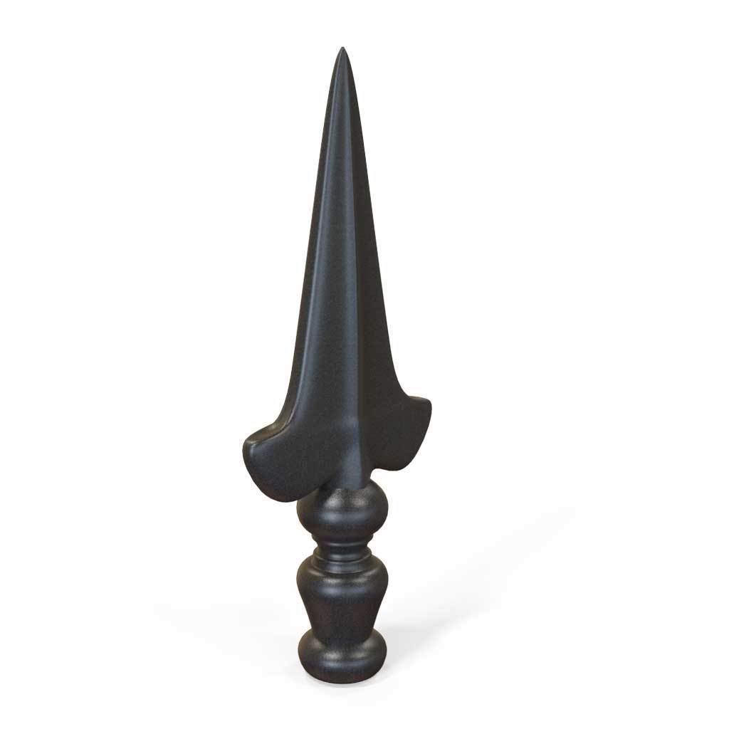 Rail Head - Rail Head - Spear Top - Cast Iron - Round Base