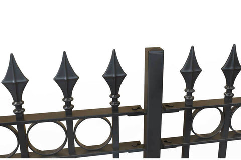 Glastonbury - Style 9 - Metal railings - knotted