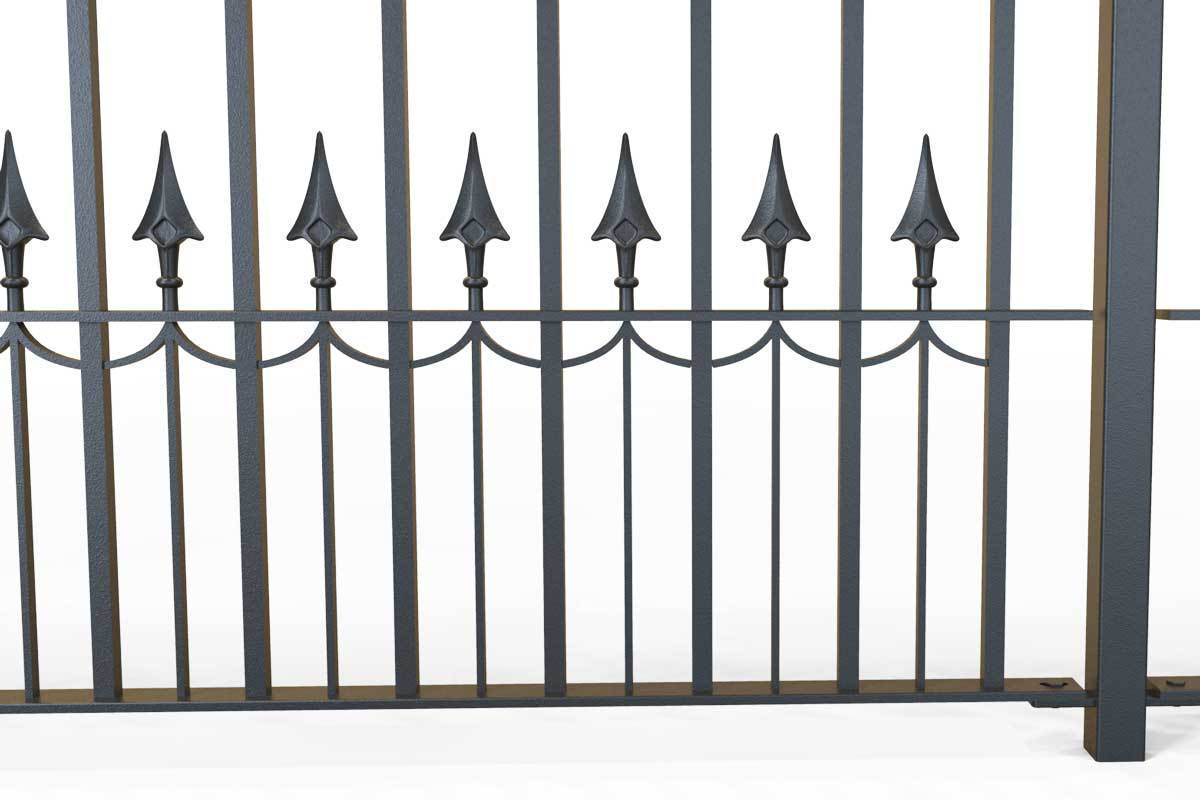 Railings - Canterbury - Style 16C - Wrought Iron Swan Decorative Railing