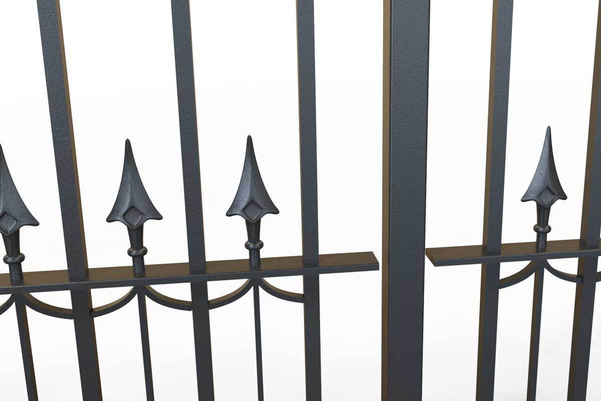 Railings - Canterbury - Style 16C - Wrought Iron Swan Decorative Railing