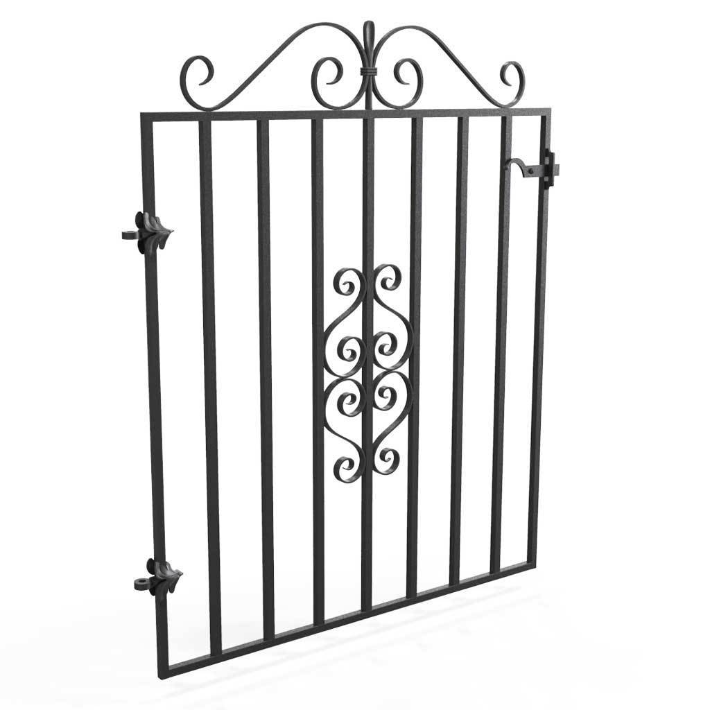 Railings - Canterbury - Style 16C - Wrought Iron Swan Decorative Railing