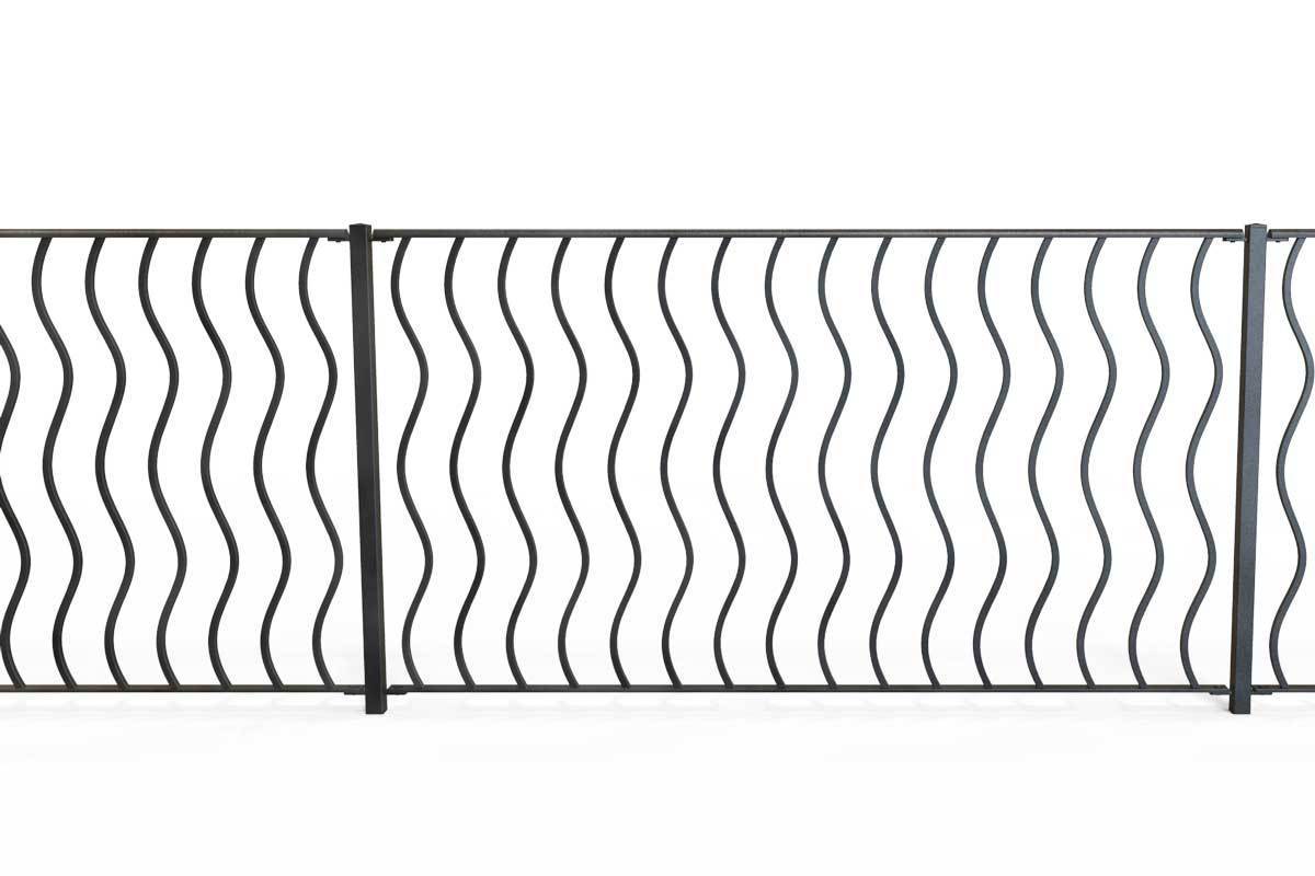 Railings - Dartmouth - Style 26 - Wrought Iron Curved Railing
