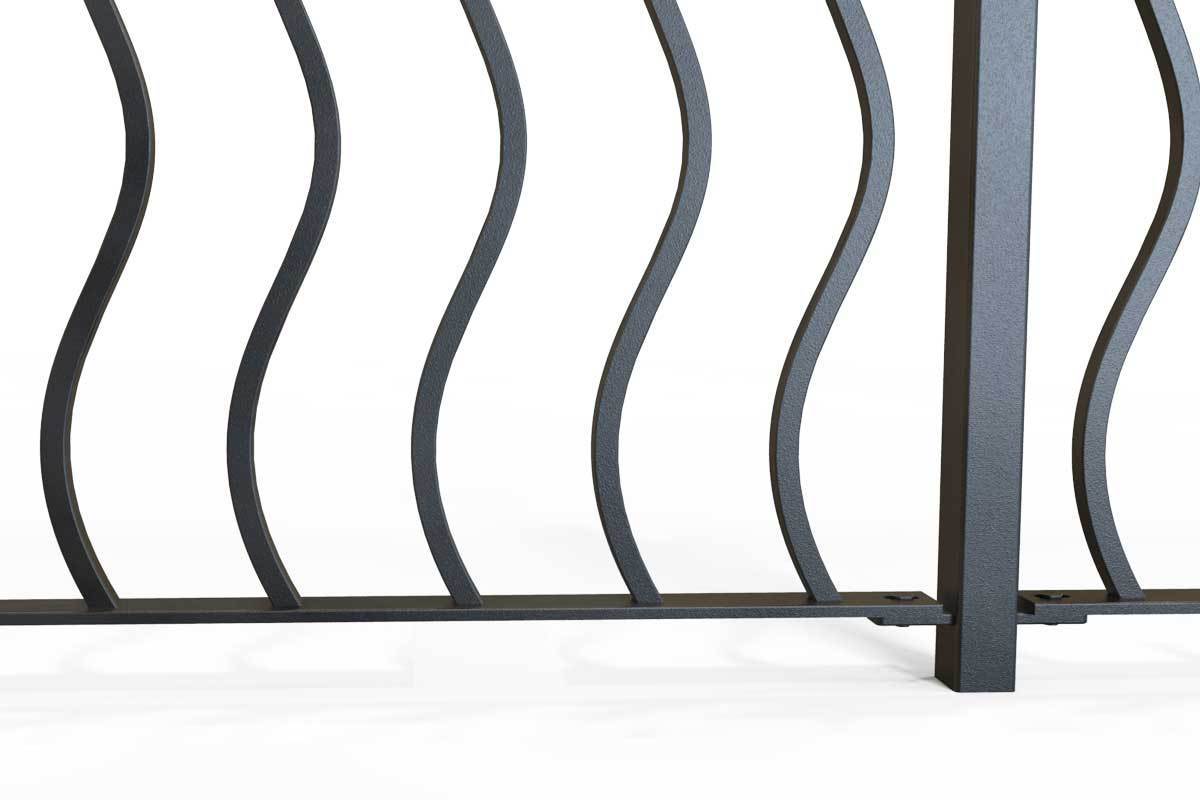 Railings - Dartmouth - Style 26 - Wrought Iron Curved Railing