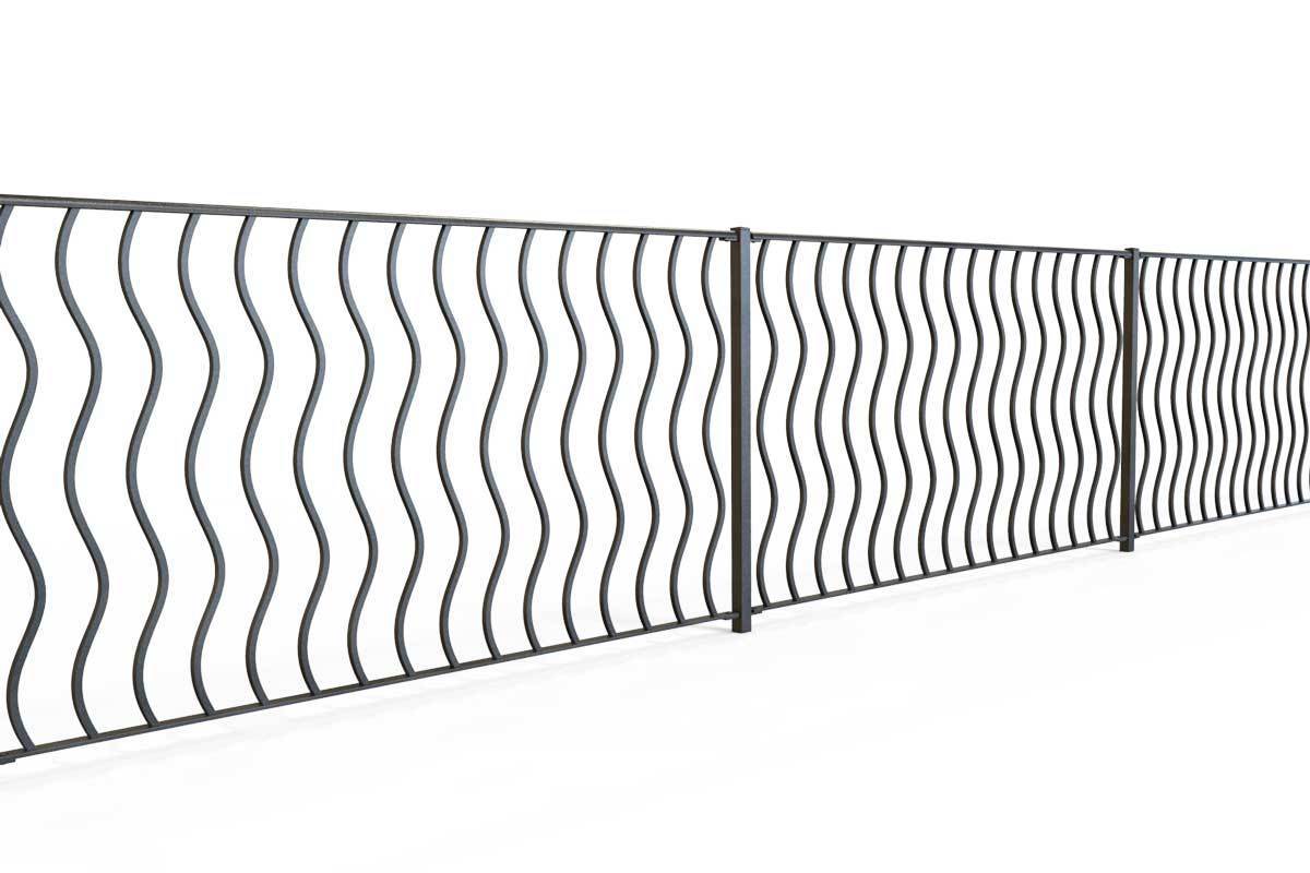 Railings - Dartmouth - Style 26 - Wrought Iron Curved Railing
