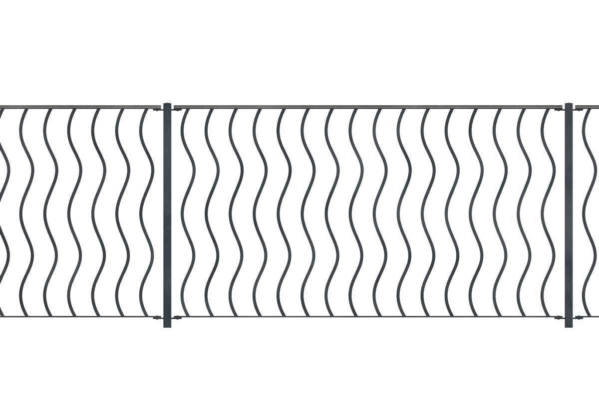 Railings - Dartmouth - Style 26 - Wrought Iron Curved Railing
