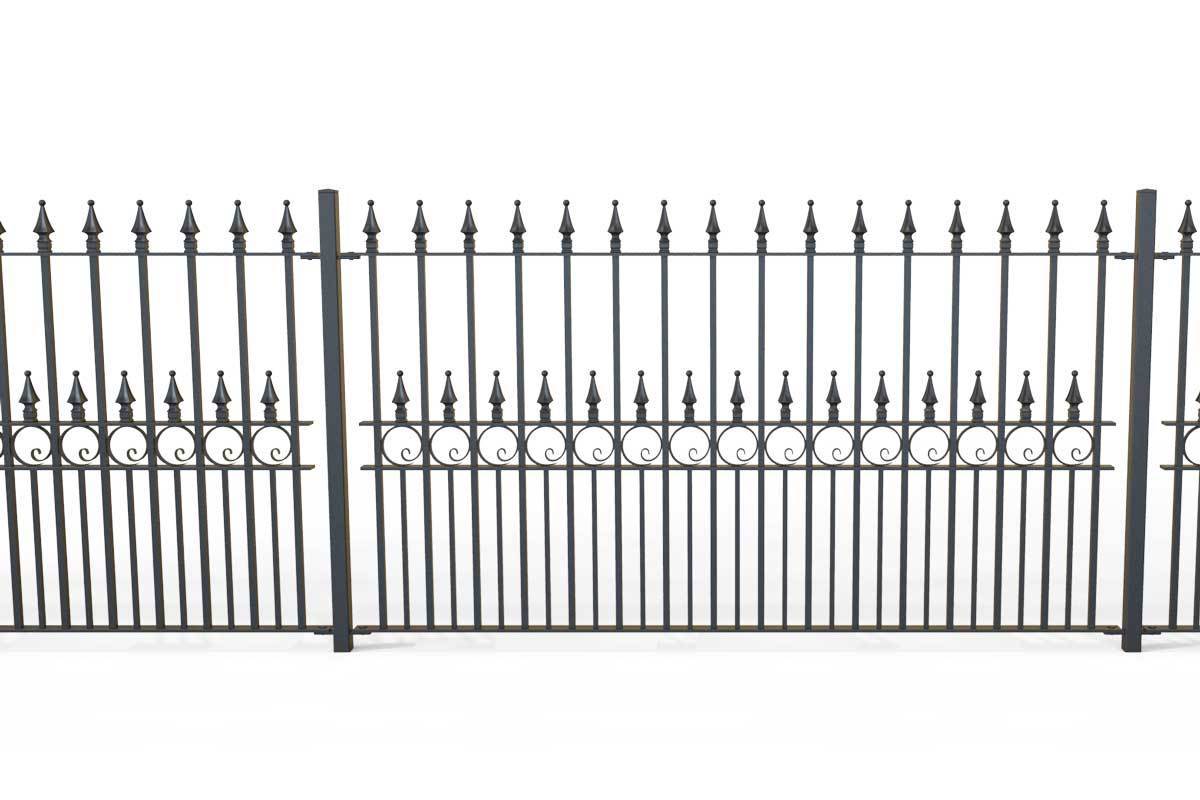 Railings - Exeter - Style 4 - Wrought Iron Metal Railing