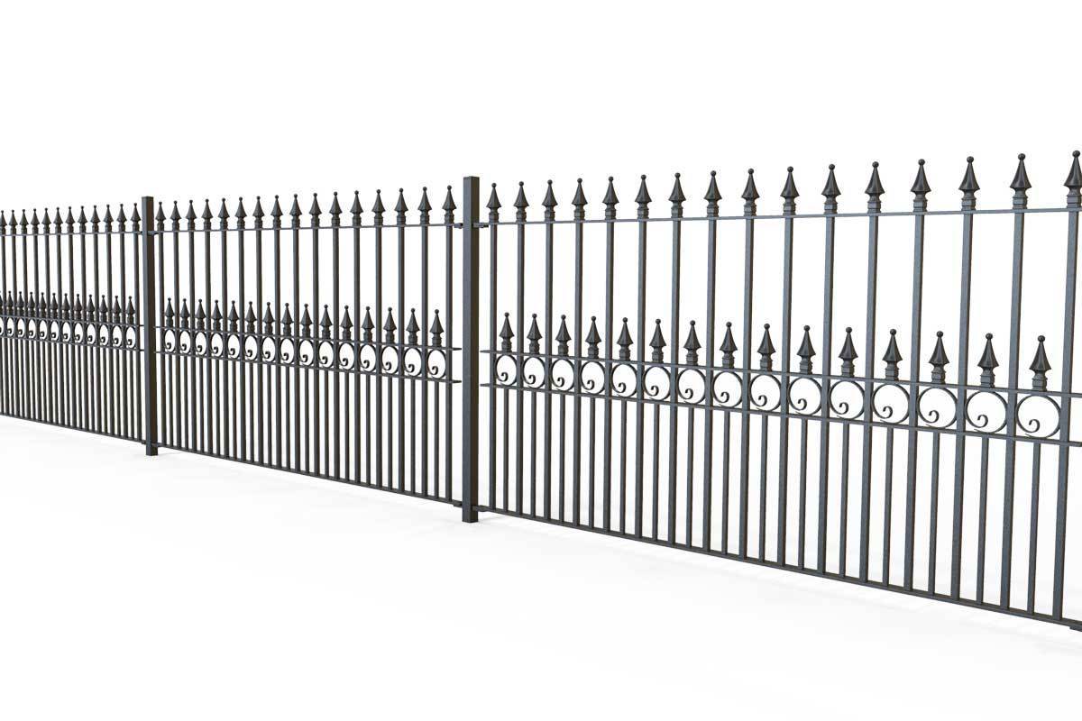 Railings - Exeter - Style 4 - Wrought Iron Metal Railing