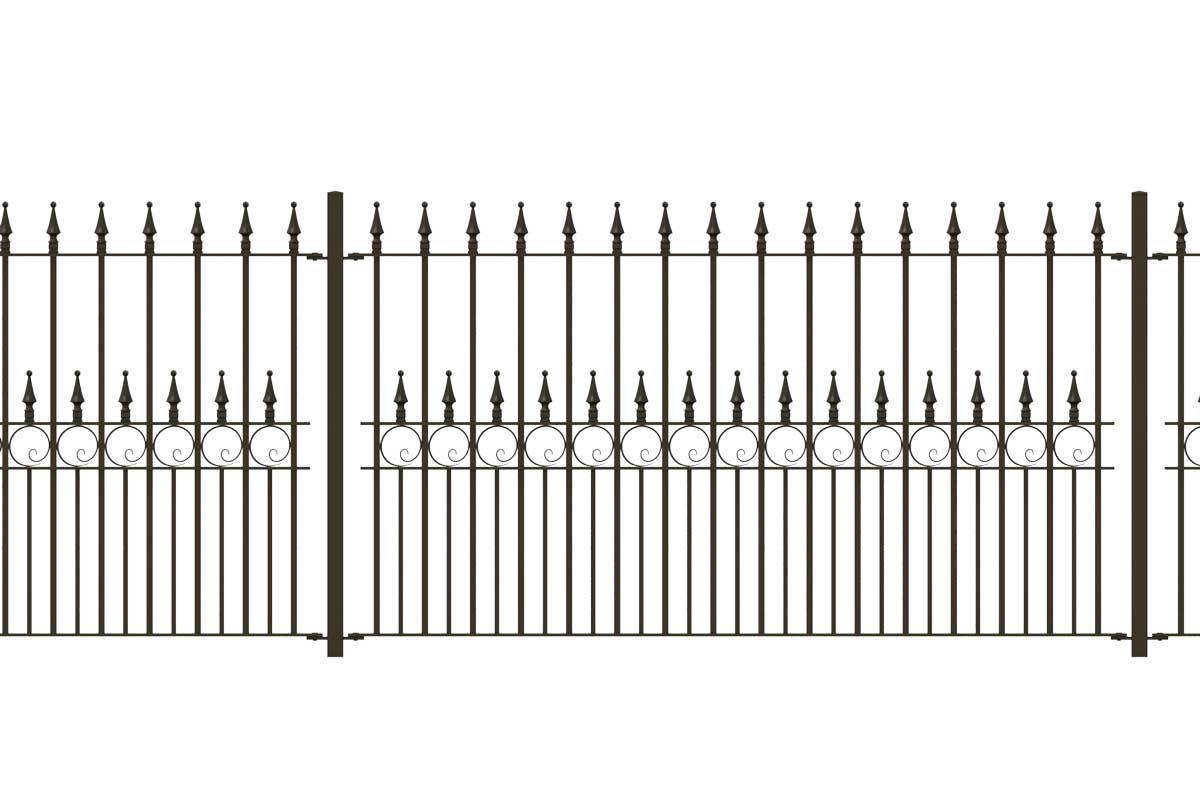 Railings - Exeter - Style 4 - Wrought Iron Metal Railing