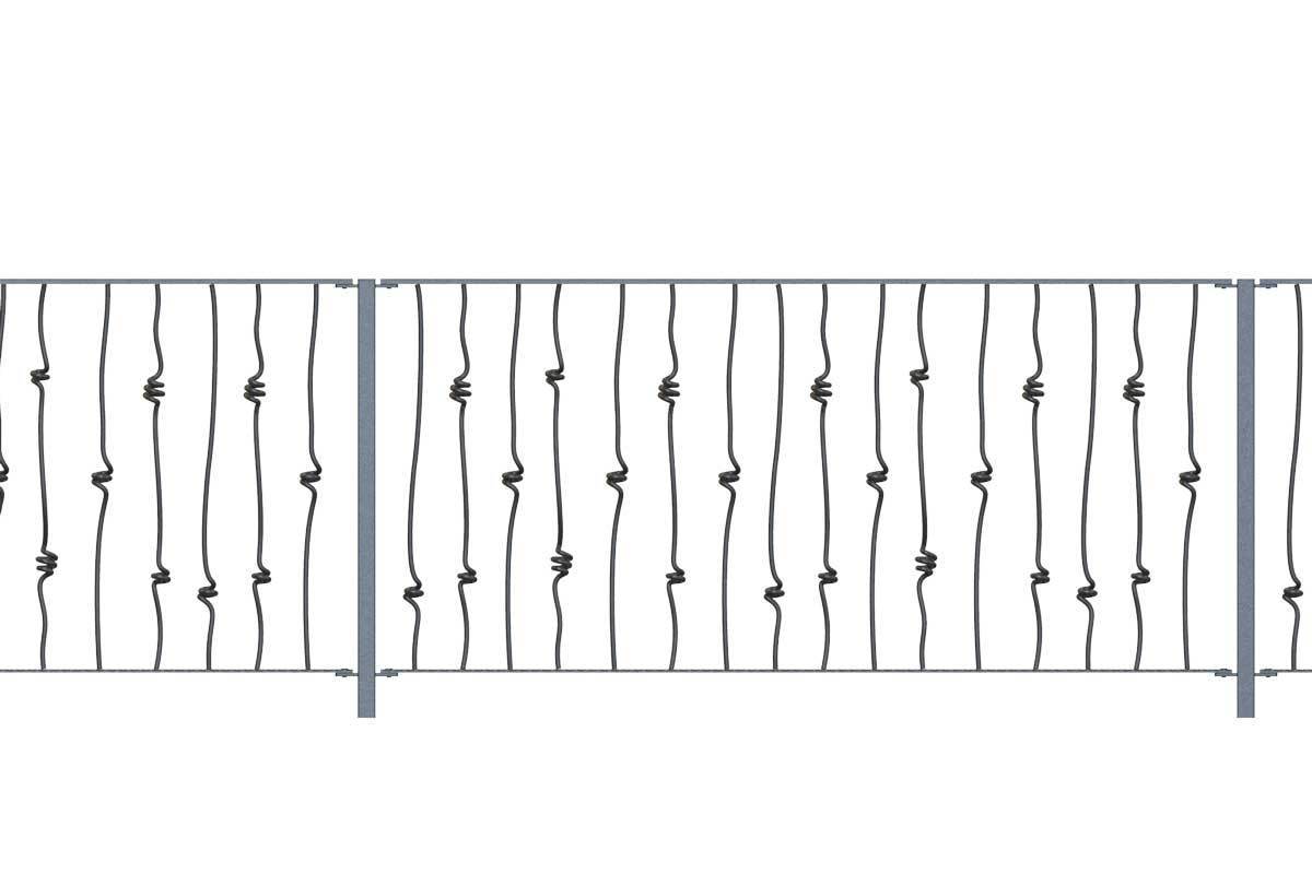 Railings - Glastonbury - Style 9 -  Wrought Iron Knotted Rails