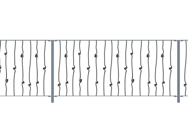 Railings - Glastonbury - Style 9 -  Wrought Iron Knotted Rails
