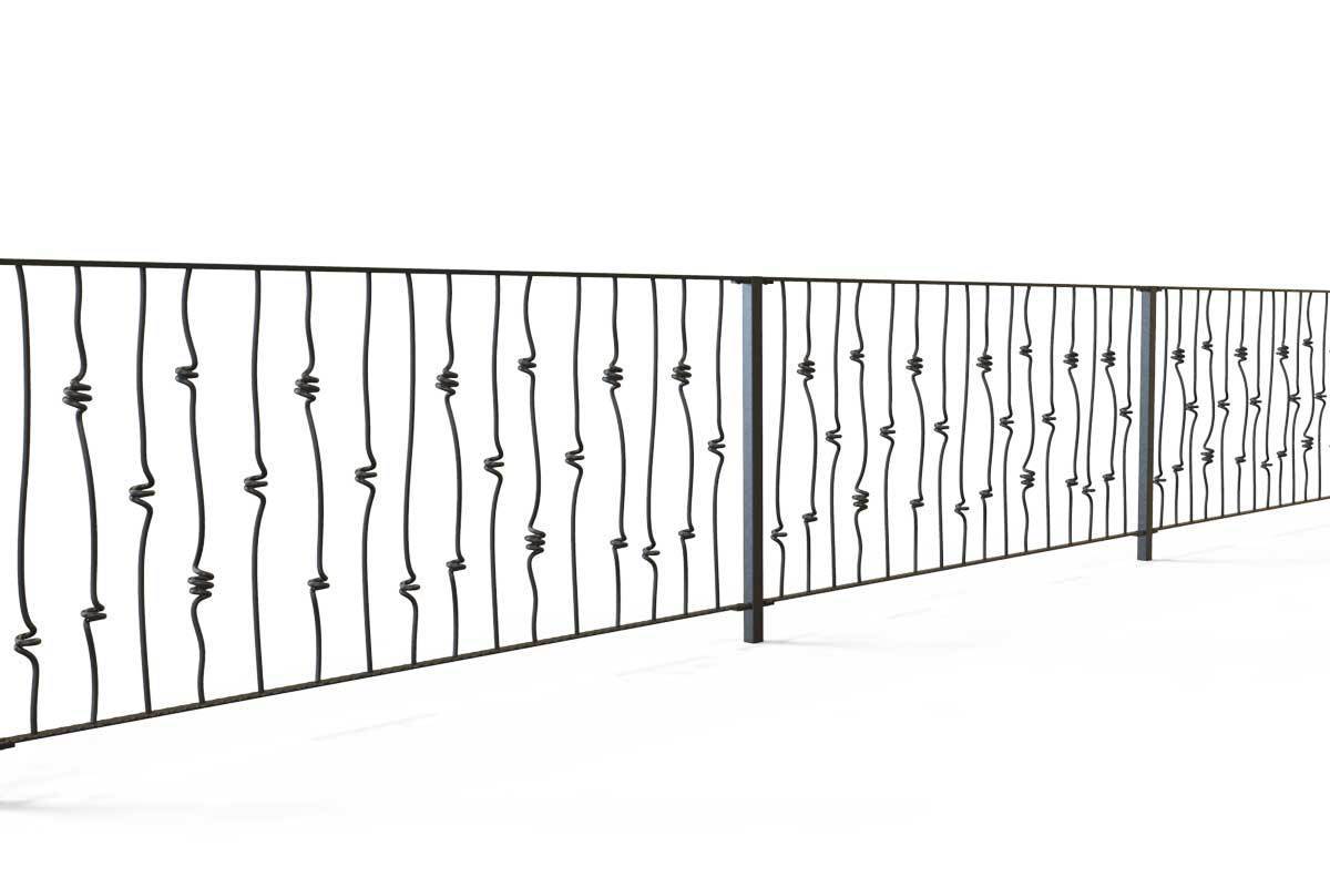 Railings - Glastonbury - Style 9 -  Wrought Iron Knotted Rails